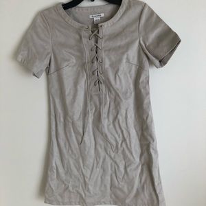 urban outfitters tan/gray suede dress small